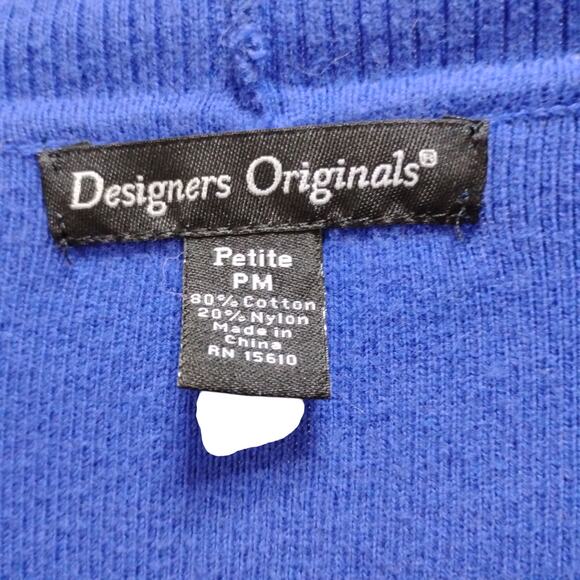 💙❄️Designer Originals Twinset ✨ Petite M Royal Blue Layered Look Sweater💙 - Picture 7 of 10